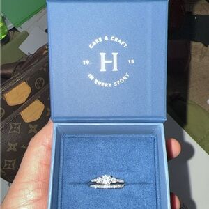 Engagement ring with wedding band